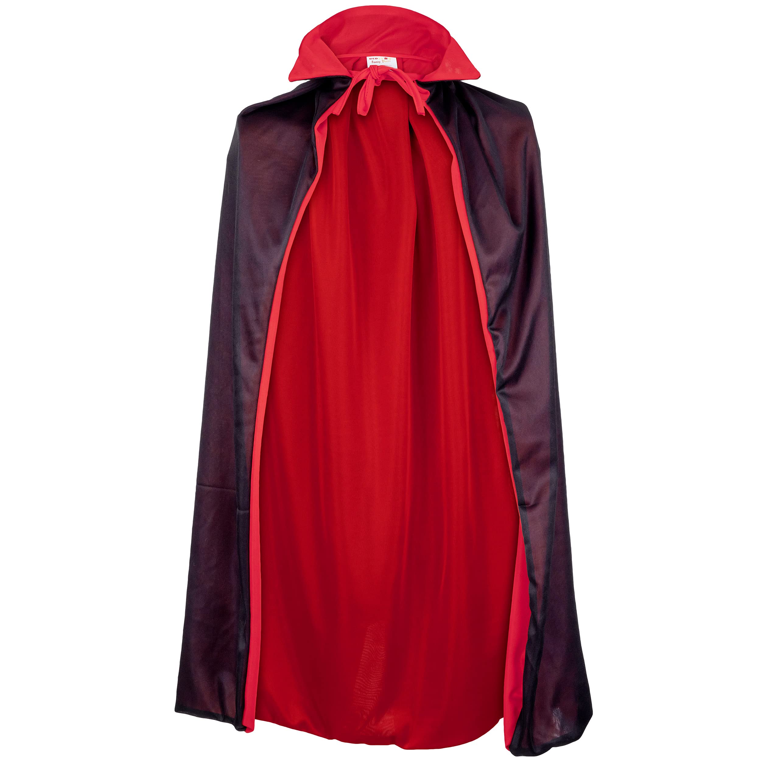 Reversible Black and Red Cape with Collar - Kids Vampire Cloak Halloween Accessories for Vampire Outfit and Kids Halloween Costumes - Red and Black Cape for World Book Day Costumes for Boys and Girls