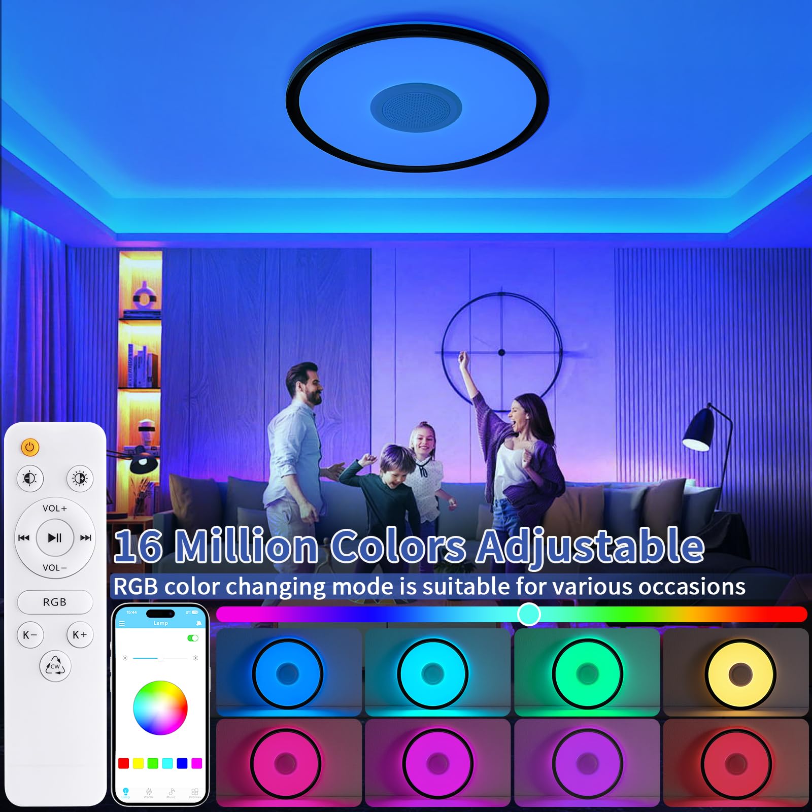 LECHOPPE blurhms 別注 Light Sweat Ringer UprizeP Smart LED Ceiling Light Fixture with Bluetooth Speaker