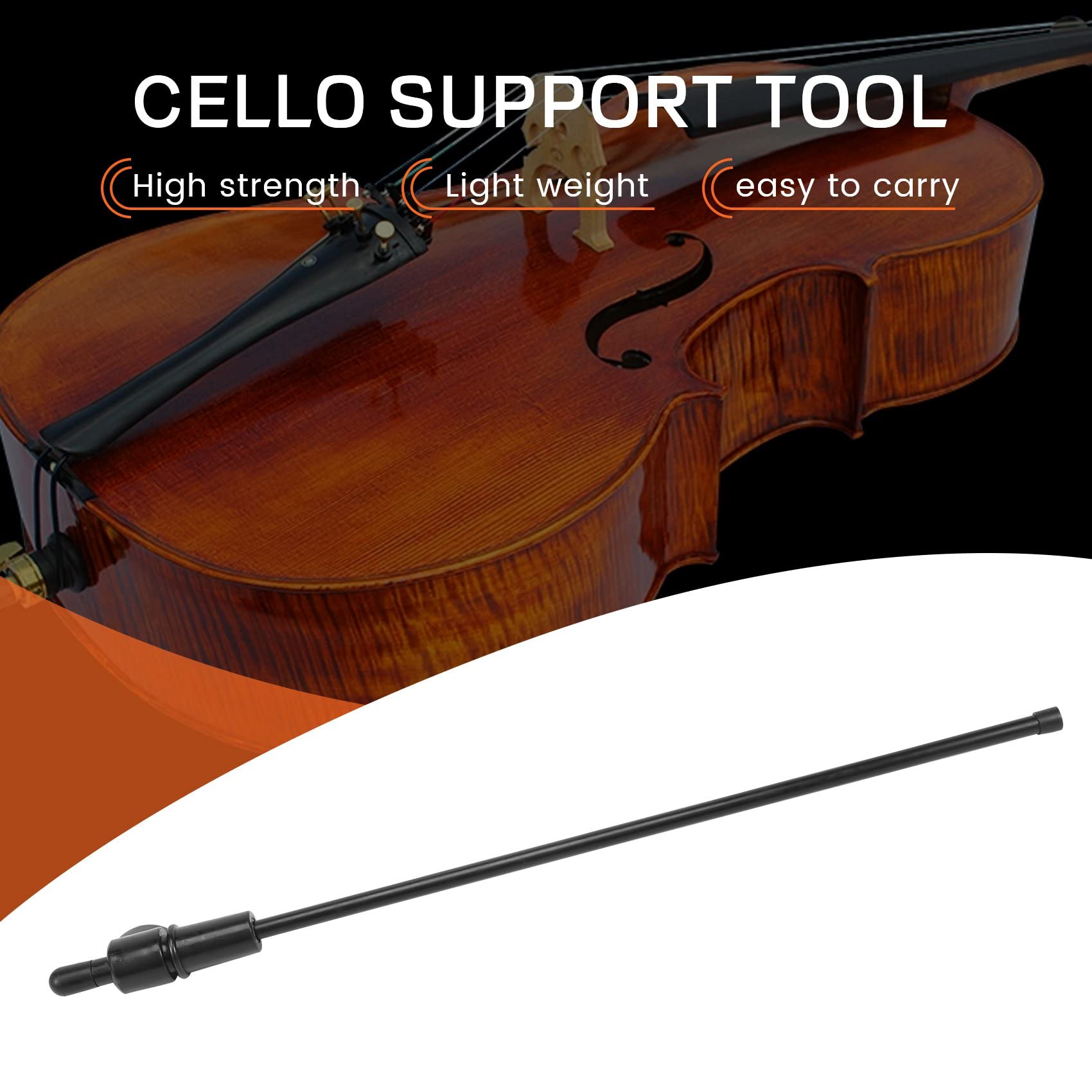 Pasuihcay 1- Strong Black Carbon Fiber Endpin 3/4 & 4/4 Parts