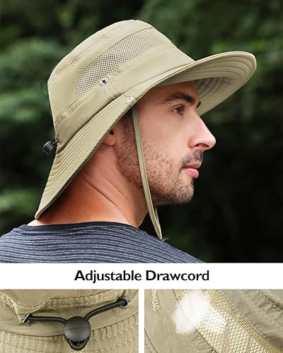 Miniatura 5 de Century Star Sombreros de sol para hombre, sombrero de ala ancha, para mujer, playa, pesca, al aire libre, verano, safari, Boonie, sombrero con