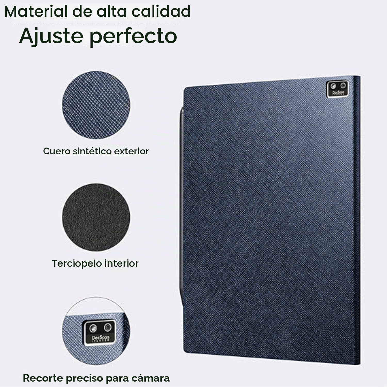 iflytek Paper Tablet 8.2" Funda de Piel sintética, Delgada y Ligera, Funda Duradera con Clip para lápiz para Tableta, Resistente al Agua y al Polvo, Color Azul