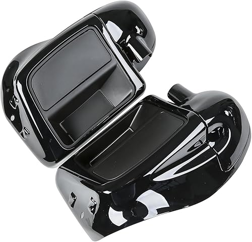 Miniatura 8 de Carenados para motocicletas para Harley, SLMOTO Carenado inferior ventilado negro vívido para piernas con altavoces de 6.5" y rejillas para Harley