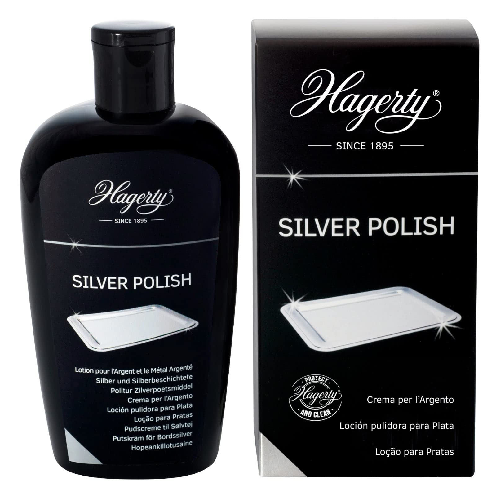 Hagerty Silver Polish 3x250ml Pulido eficaz limpia plata y metales plateados Pasta de abrillantar con efecto inmediato por elementos decorativos, vajilla antigüedades o instrumentos musicales
