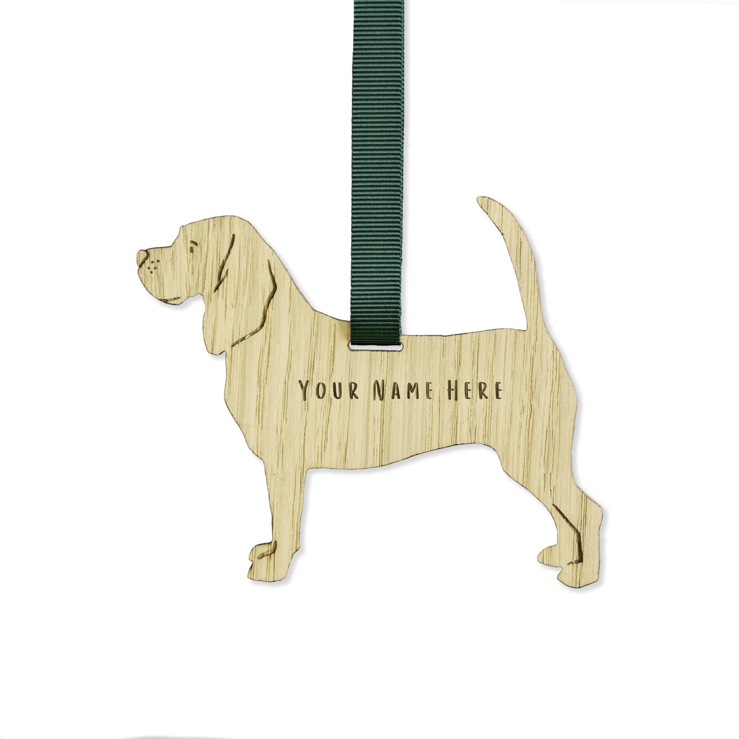 "Manta Makes Personalised Dog Christmas Decorations, wooden dog lover gifts for dog lovers, range of over 50 breeds, personalised pet memorial gifts, best dog Mum gifts (Beagle)"