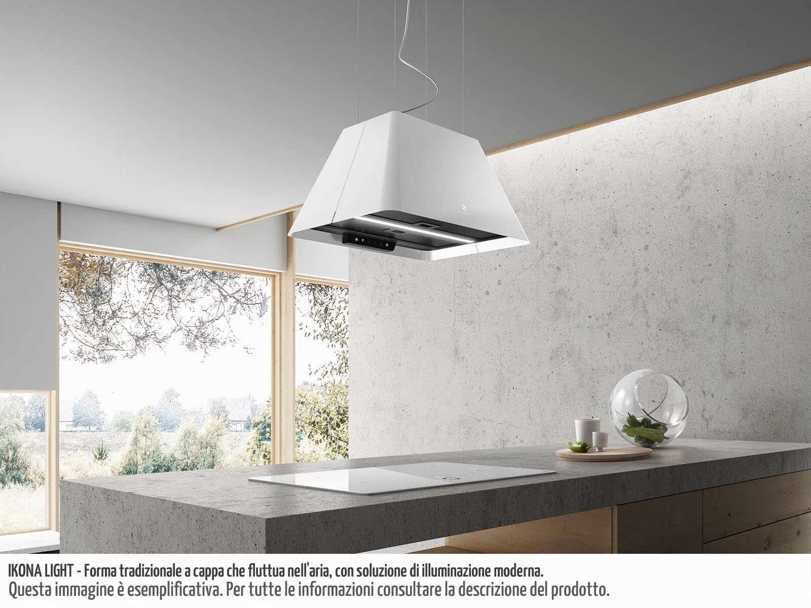 Cappa ad Isola, Tipologia Filtrante, Inox