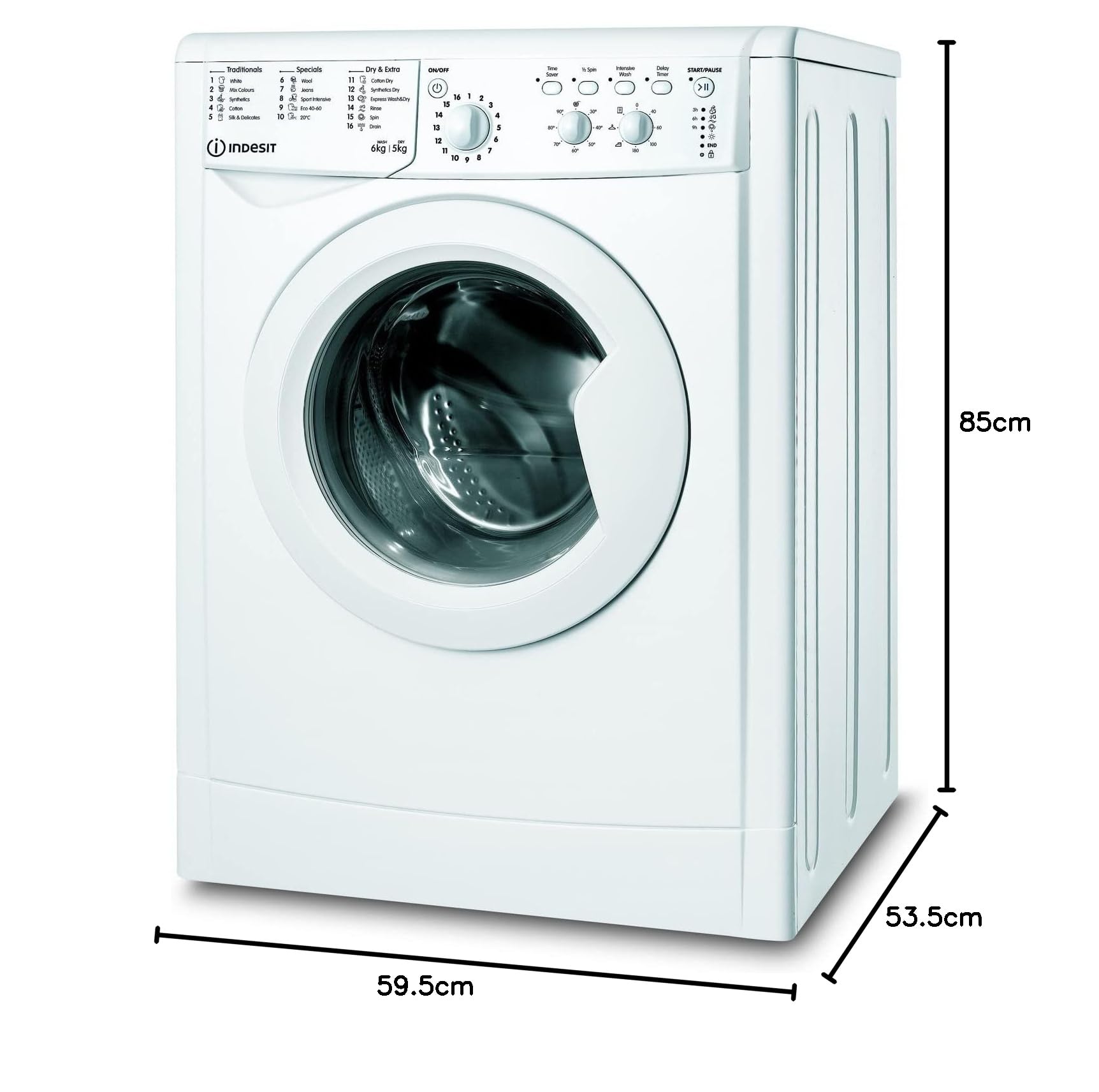 Indesitfreestanding Iwdc65125ukn 6 5kg 1200rpm Washer Dryer White |  Desertcart Seychelles, image size:1724x1712