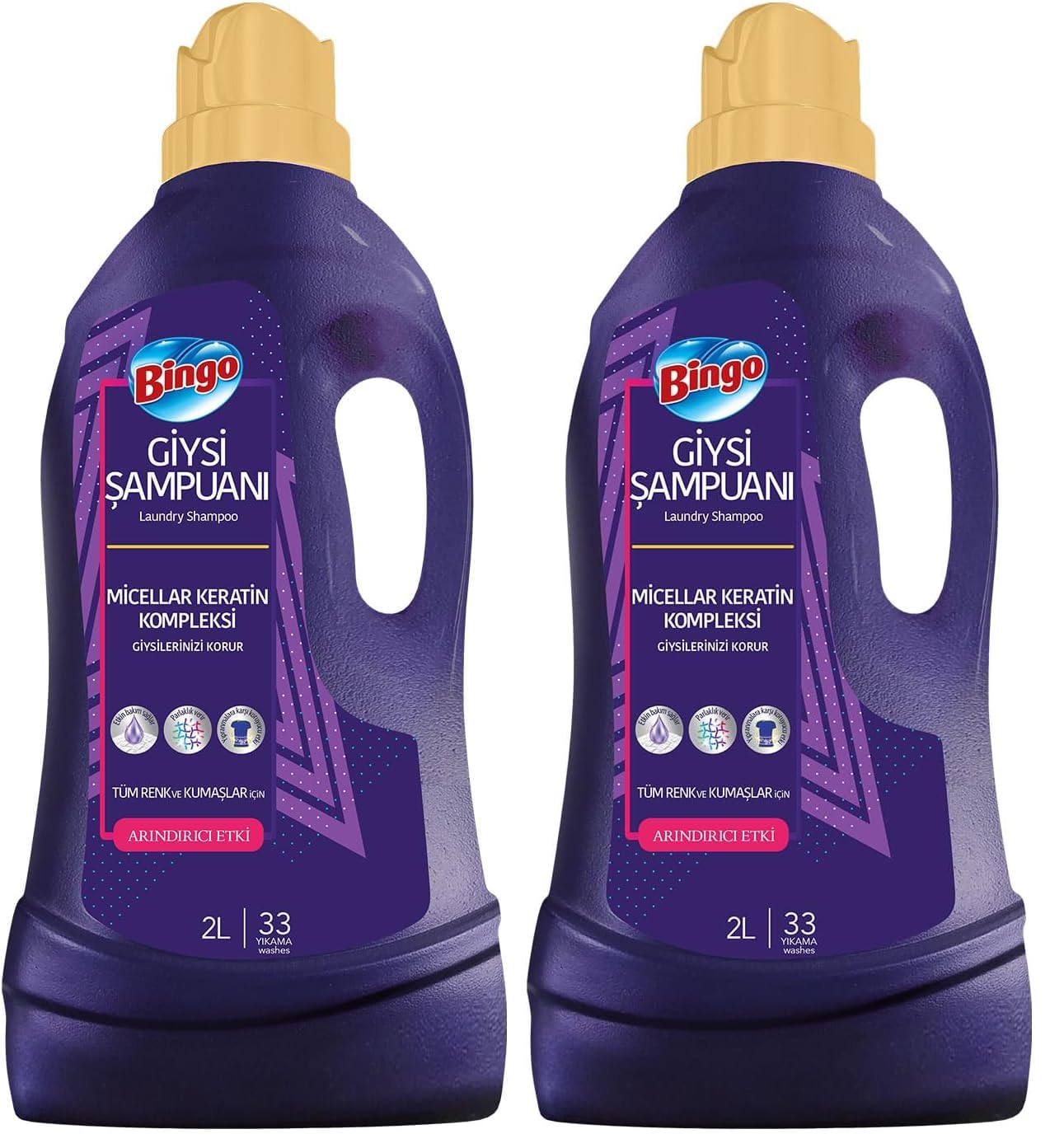 Bingo Giysi Şampuanı Arındırıcı Etki 2 L 2li paket