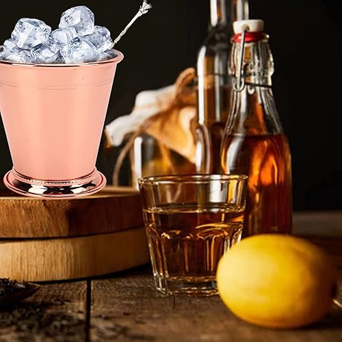 Julep Cup - Vasos de cóctel de acero inoxidable, elegantes y retro de alta estabilidad, aptos para cerveza, bebidas, café, suministros de cola (oro