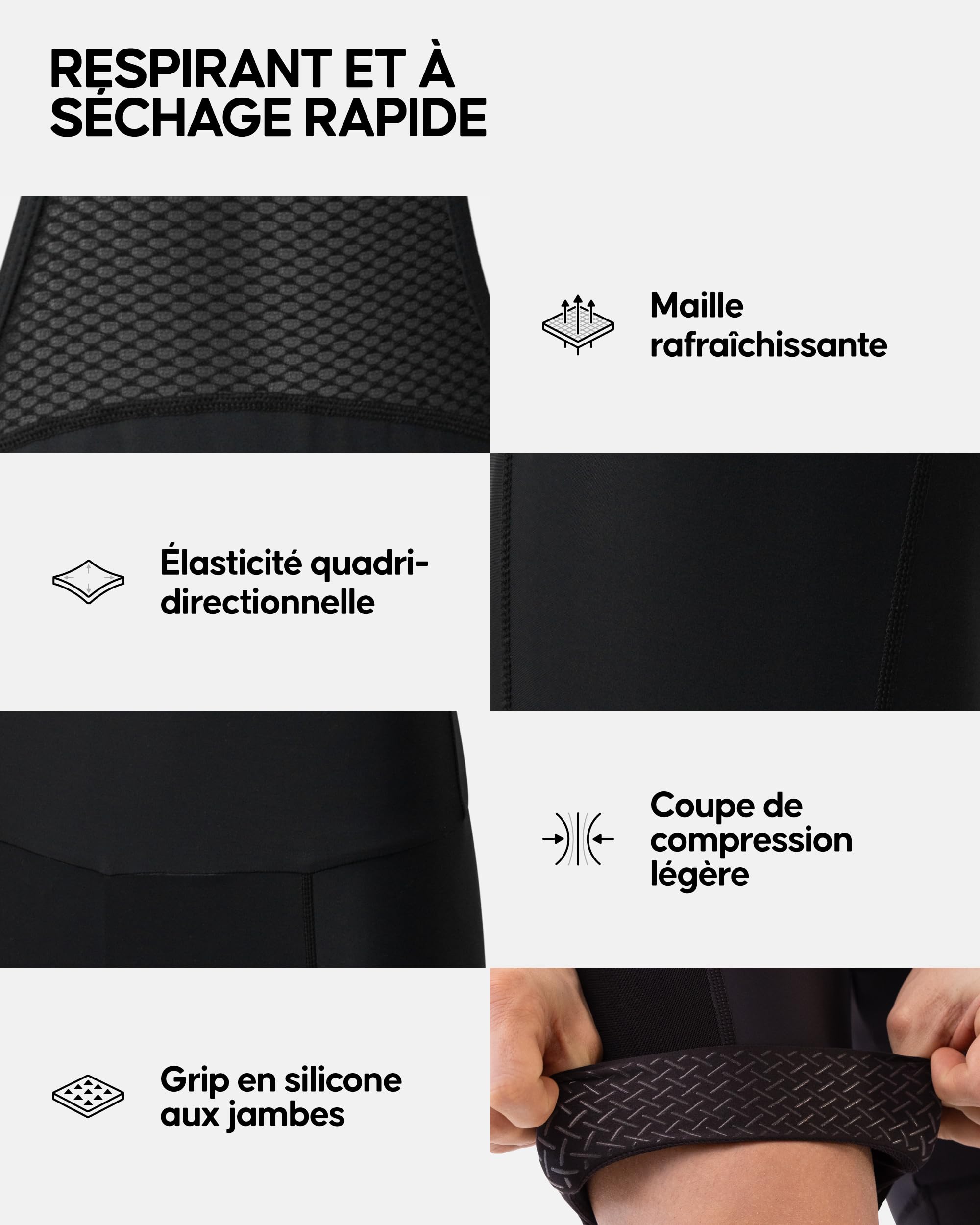 DANISH ENDURANCE Cuissard Vélo à Bretelles Homme, Rembourrage 3D, Respirant & Stretch