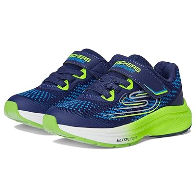 SKECHERS KIDS Elite Sport Stride 403952L (Little Kid/Big Kid) Boys Shoes Navy/Lime