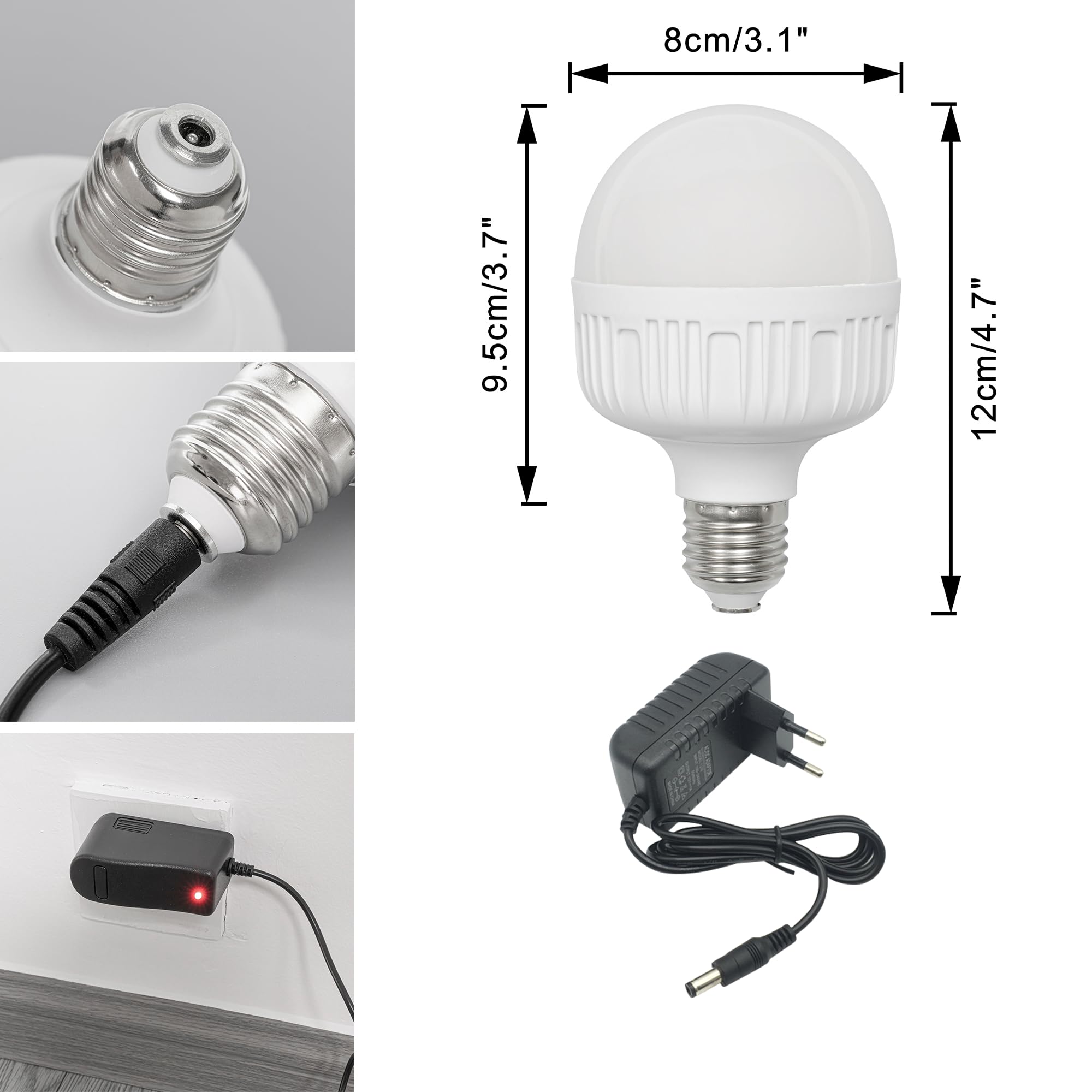 Wiederaufladbar Klemmleuchte mit Fernbedienung, Einstellbar Clip auf Schreibtisch Leselampe,Dimmbar Clamp Nachttischlampe mit Flexarm für Schreibtisch Nachttisch Regal-bunt-DZ0034