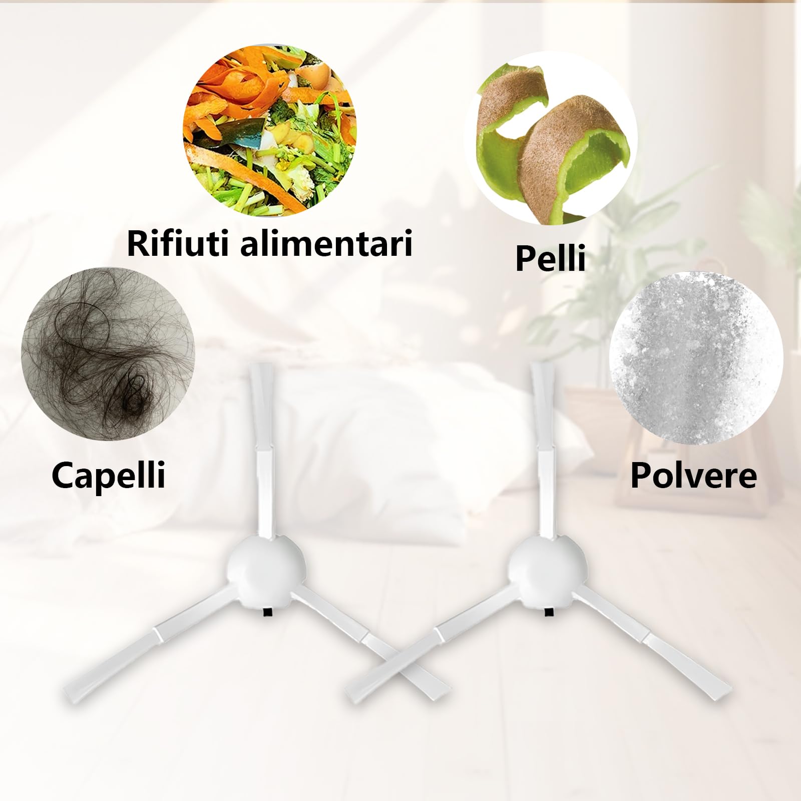 Set di Accessori per Xiaomi X20+/X10 Plus Robot Aspirapolvere, 1 Spazzola Principale, 4 Filtri Hepa, 6 Asciugamani, 6 Sacchi di Polvere, 6 Spazzole Laterali