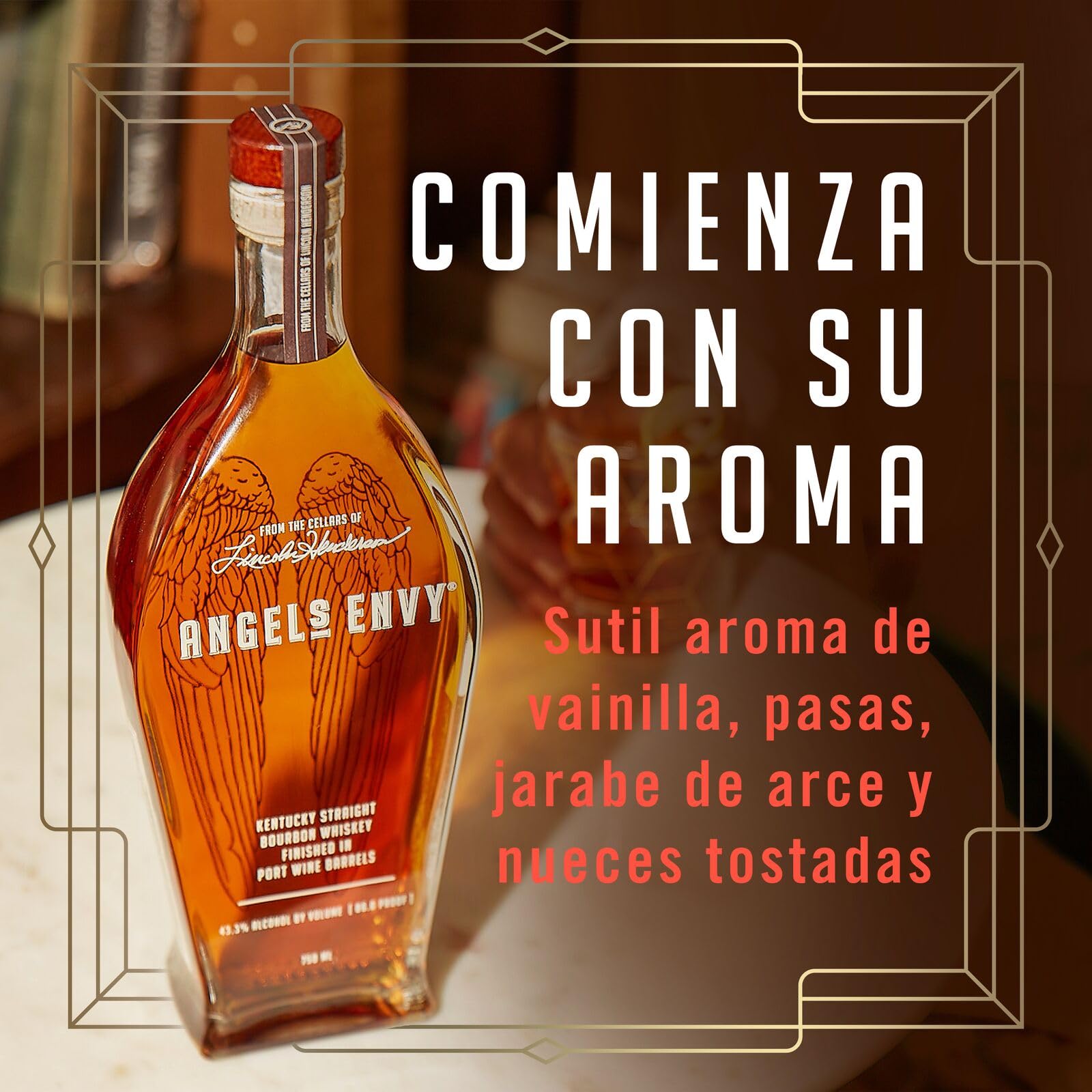 Angel's Envy Kentucky Straight Bourbon Whiskey, 43,3% ABV, 70cl / 700ml, acabado en barricas de vino de Oporto