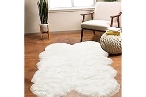 Latepis Faux Sheepskin Rug 4X6