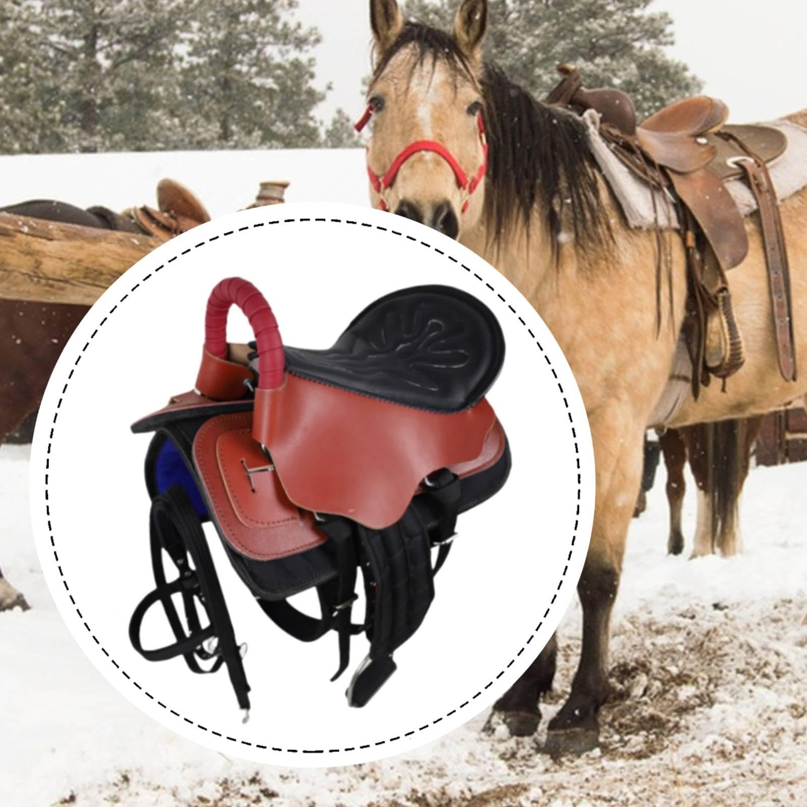 Juego de Silla de Montar con Acolchado, Protección, Accesorios Deportivos, Absorción de Impactos, Asiento de Equitación Resistente Al Desgaste, Equipo