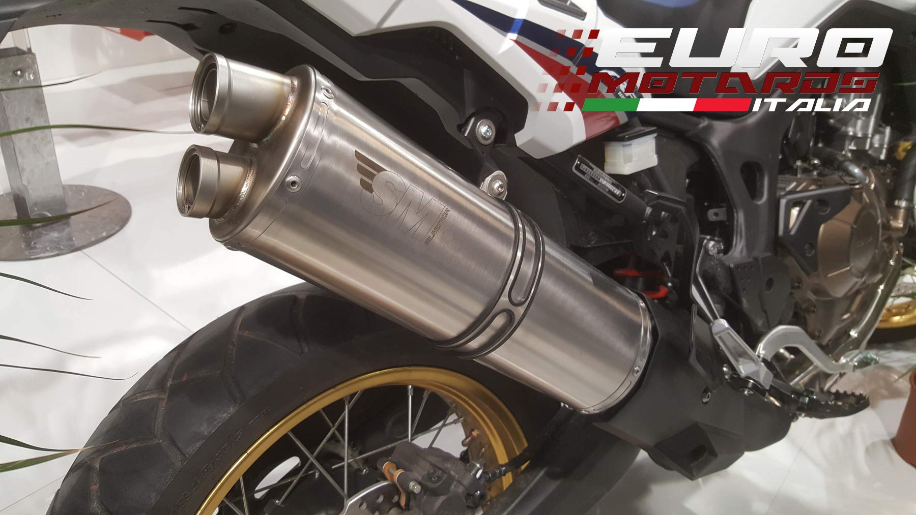 Silmotor Exhaust Oval Slipon Silencer New Compatible For Honda Africa Twin CRF1000L 2015-2017