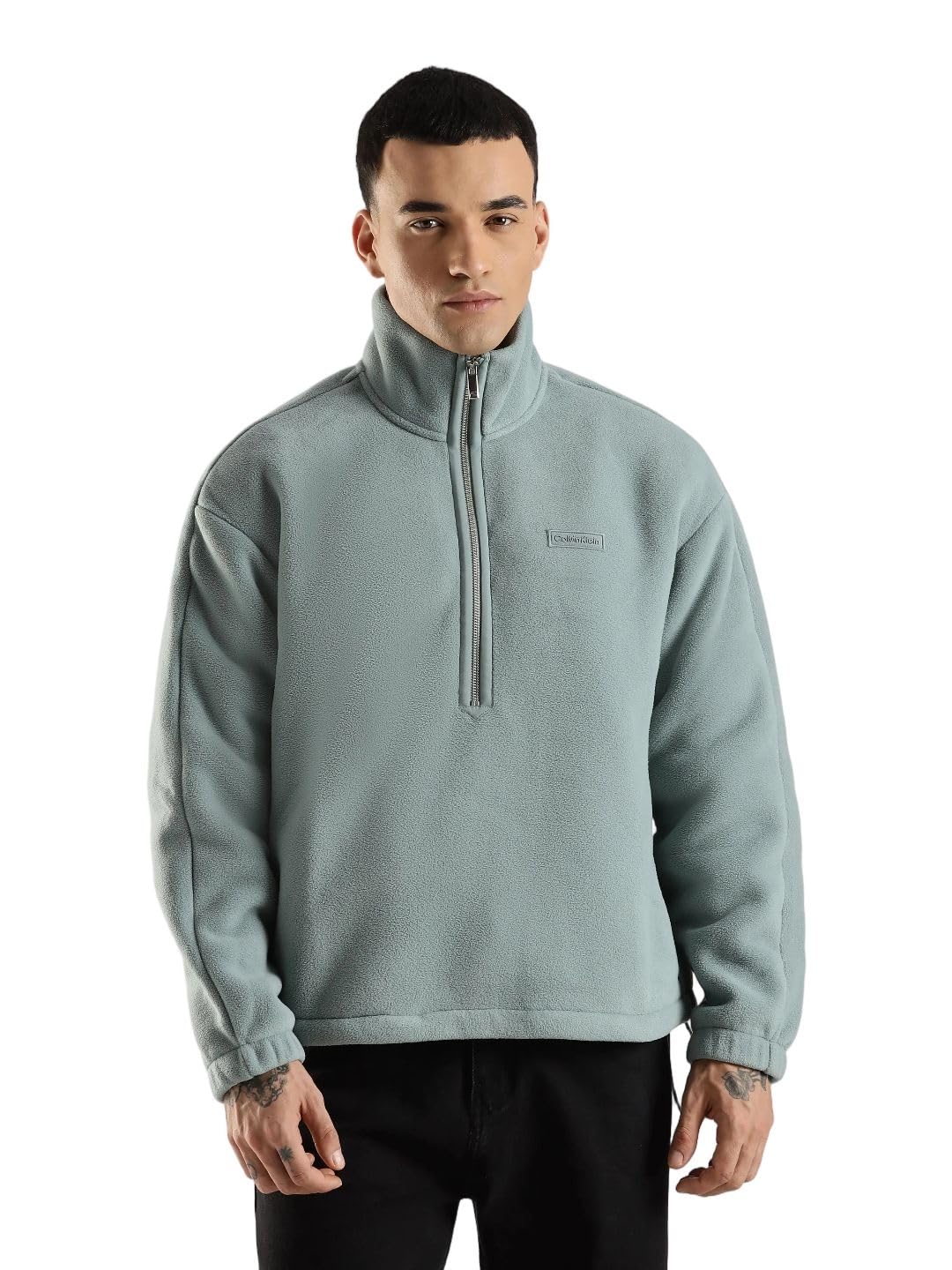 calvin klein jeans Solid Oversized fit Polyester Sweatshirt-picture-51