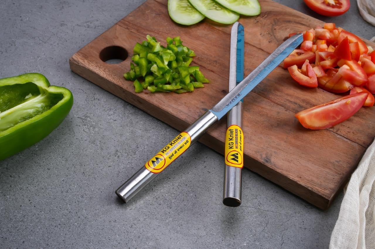 Gala Kitchenware Steel Knife Set | Vegetable Cutting and Chopping Knife for Kitchen (Set of 3-8INCH with Handle)