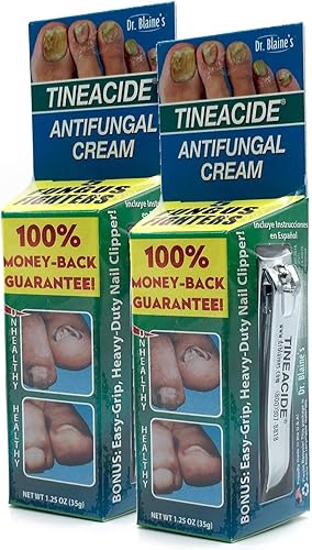 Dr. Blaine's Tineacide Crema antimicótica, 1.25 onzas (paquete de 2)