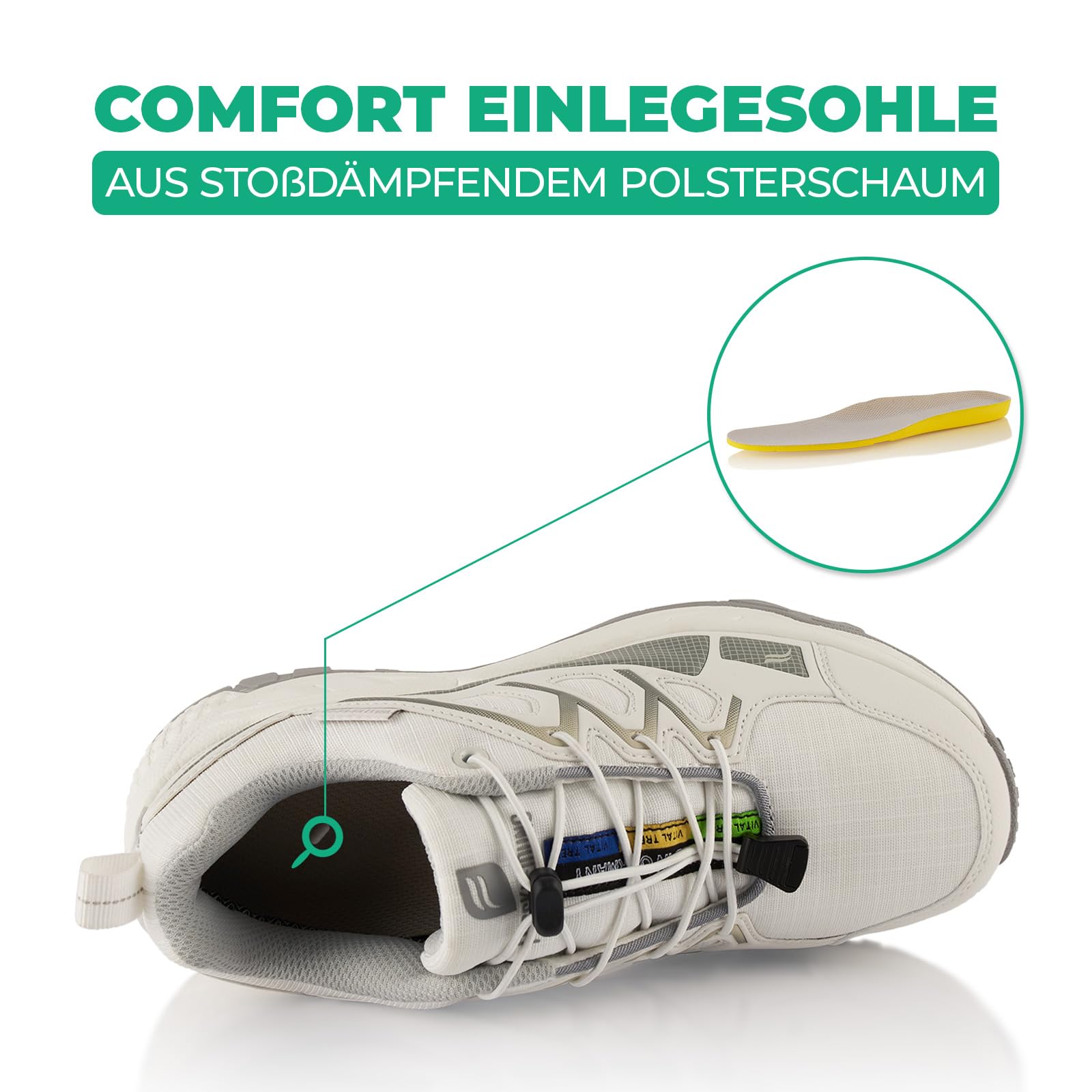 Fusskleidung® Damen Herren Wanderschuhe wasserdichte Trail Running Trekkingschuhe