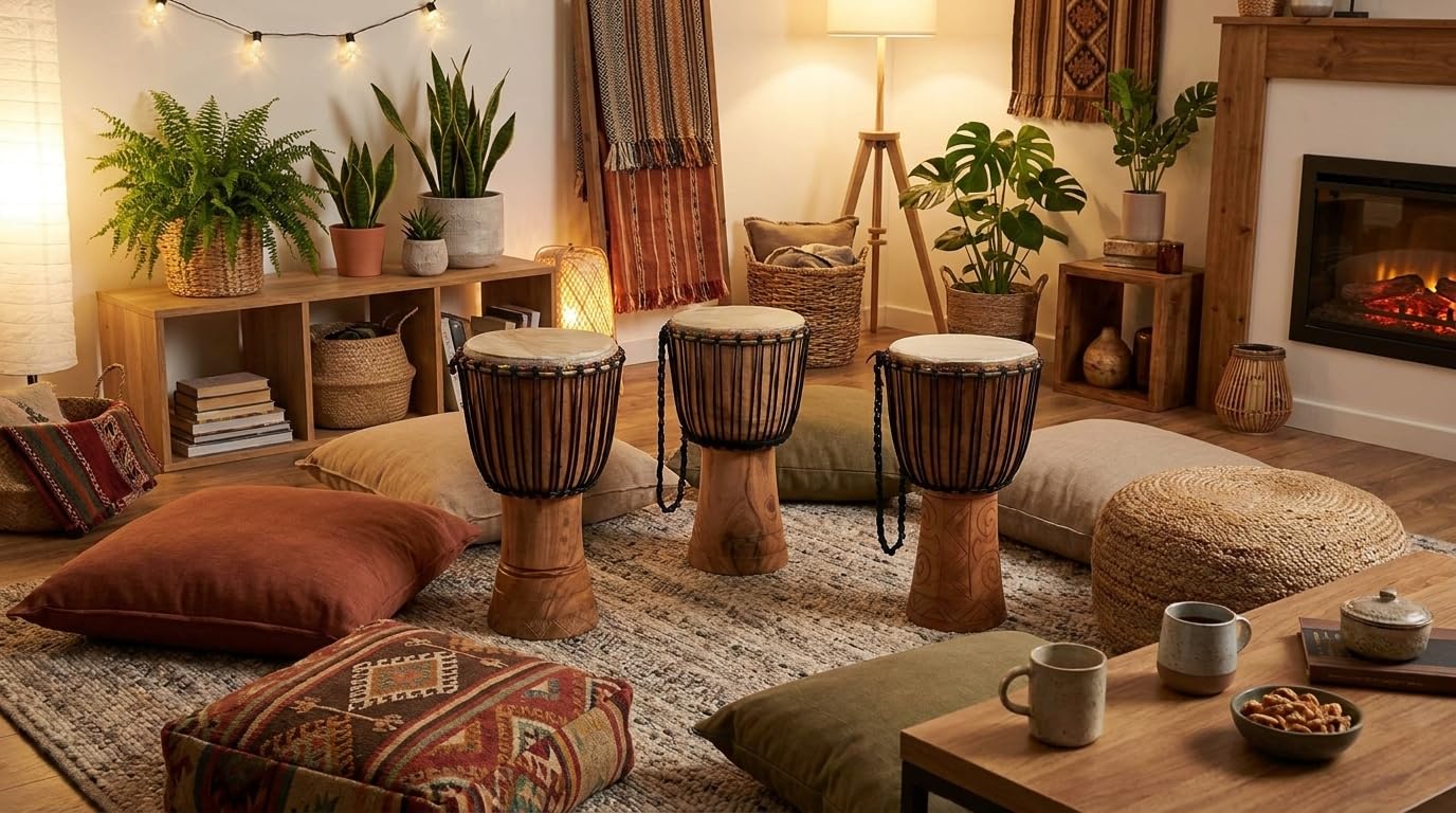 Kamballa 838000 Djembe env. 45cm x 25cm pré-accordé