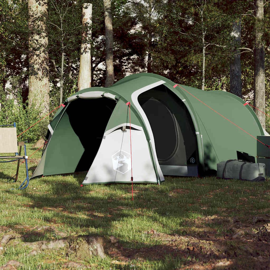 Tenda da campeggio a tunnel, impermeabile, per persone, bianca, oscurante, tenda rimovibile, connettore elettrico, leggera e antivento, per trekking, attività all'aperto, festival e