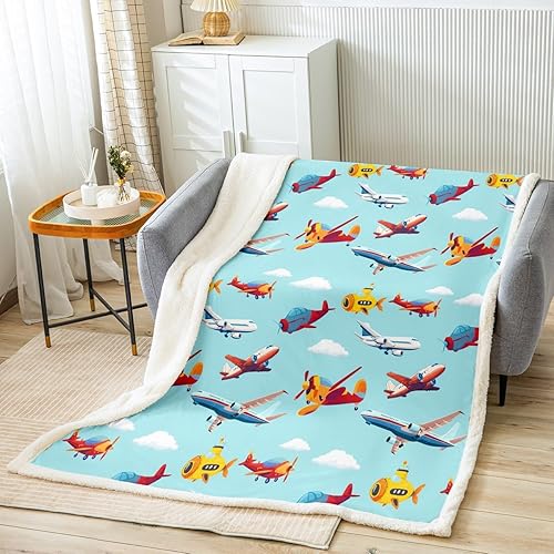 Miniatura 20 de Manfei Manta con estampado de patas para niños, manta rústica de oso salvaje para sofá, manta de cama con tablones de madera azul para niños y Multi