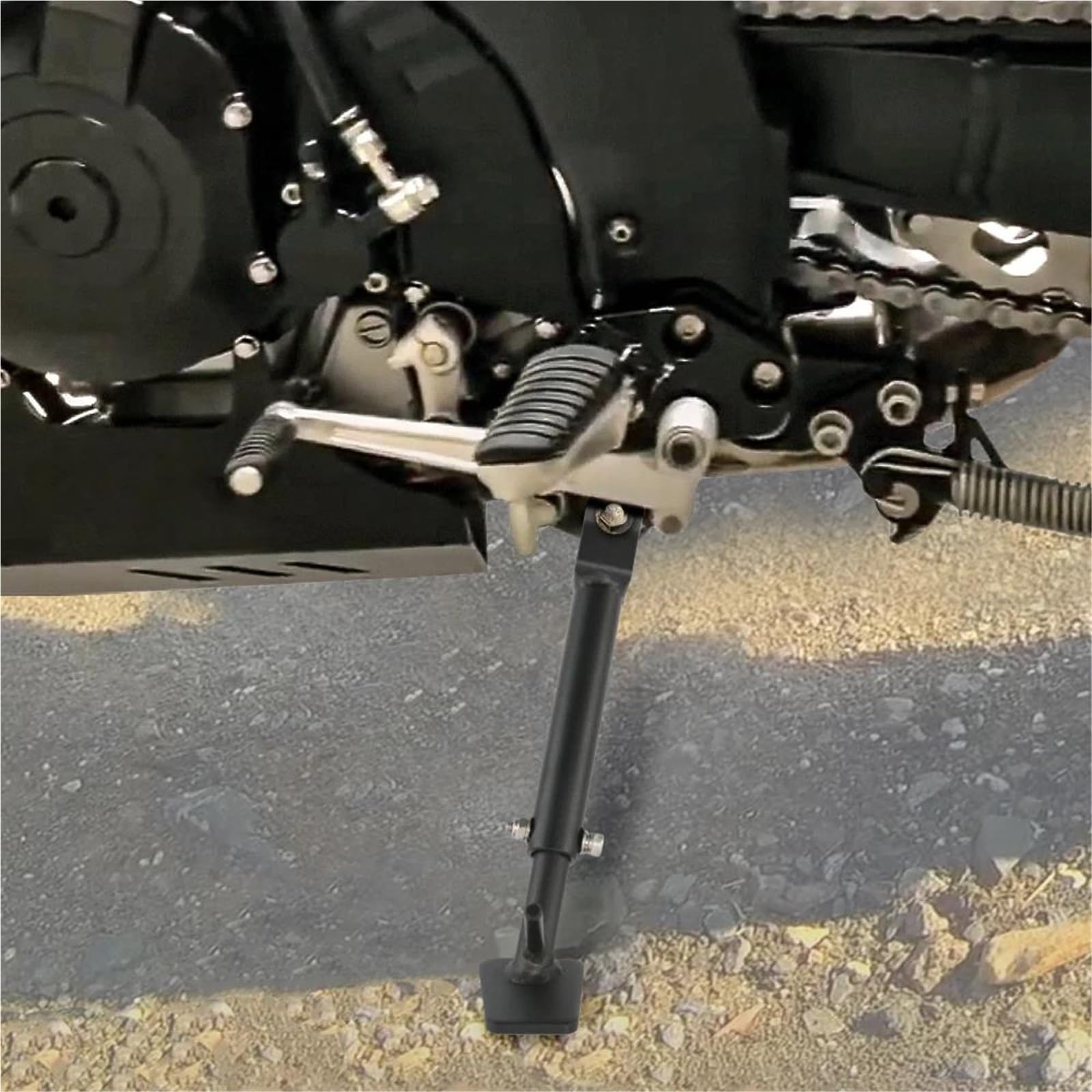 Rivestimenti Laterali Moto Cavalletto Regolabile Cavalletto Laterale Kick Stand Staffa di Parcheggio per S&uzuki per V-Strom 1000 DL1000 1050 DL1050