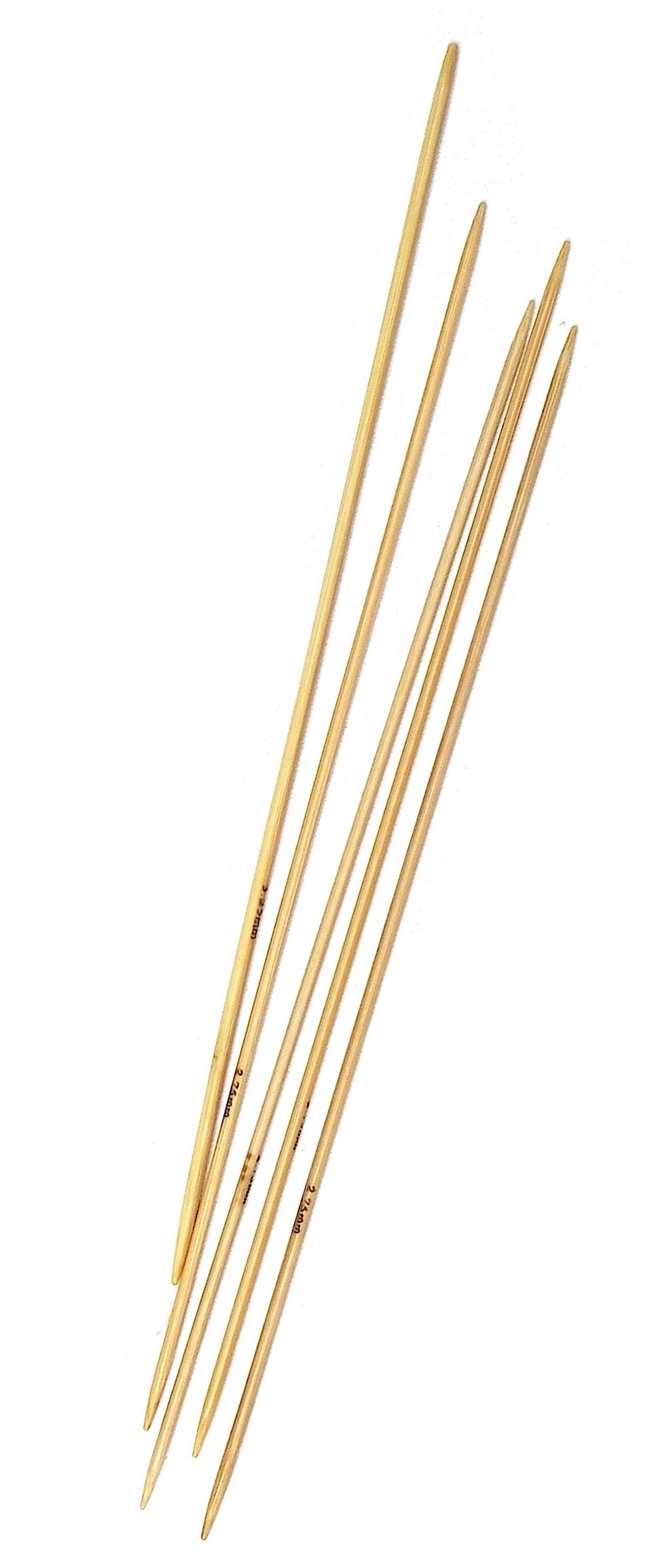 Adf Tm 10'' (25Cm) X 2.75Mm Double Pointed Bamboo Knitting Needles 5Pcs