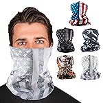 S A Company 5-Pack UV Face Shield | UV 30+ Multipurpose Neck Gaiter Balaclava for Adults
