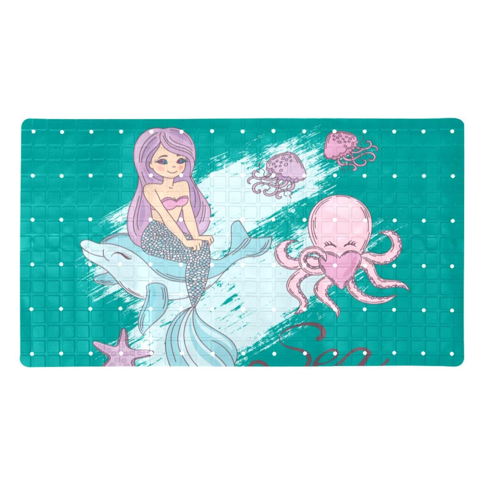 Alfombrilla de ducha antideslizante sin BPA ni látex y lavable para baño seguro