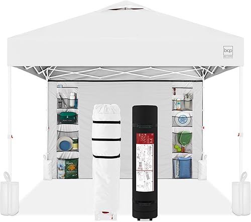 Miniatura 26 de Best Choice Products Carpa Toldo Desplegable de 10x10 pies para Instalación de 1 Persona, Refugio Portátil Instantáneo con Botón de 1 Toque,