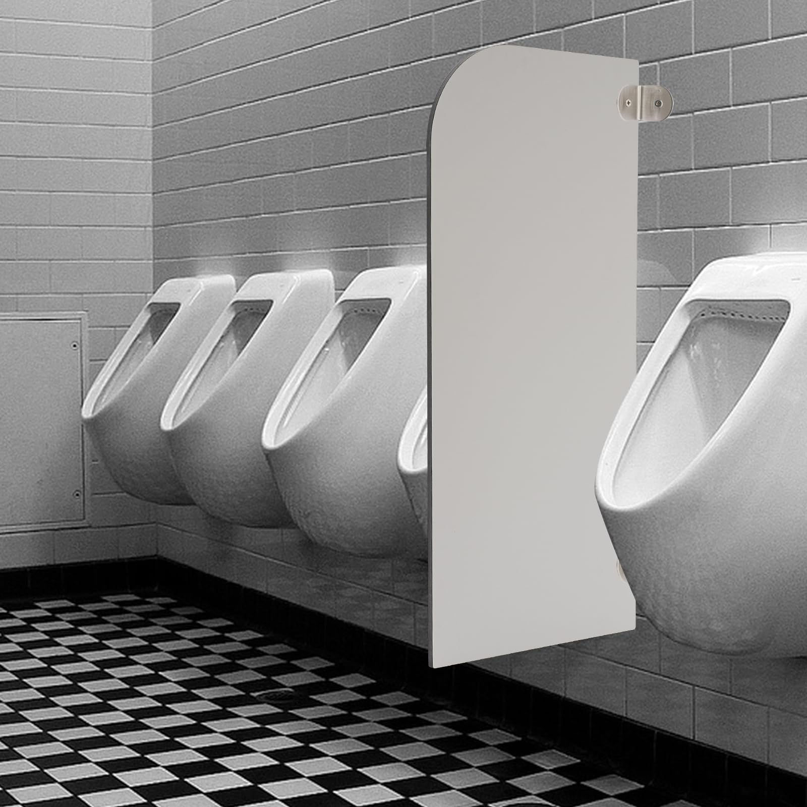 Urinario divisor de 40 x 90 cm, montaje en pared, para inodoro, protección visual, para hombre, color gris