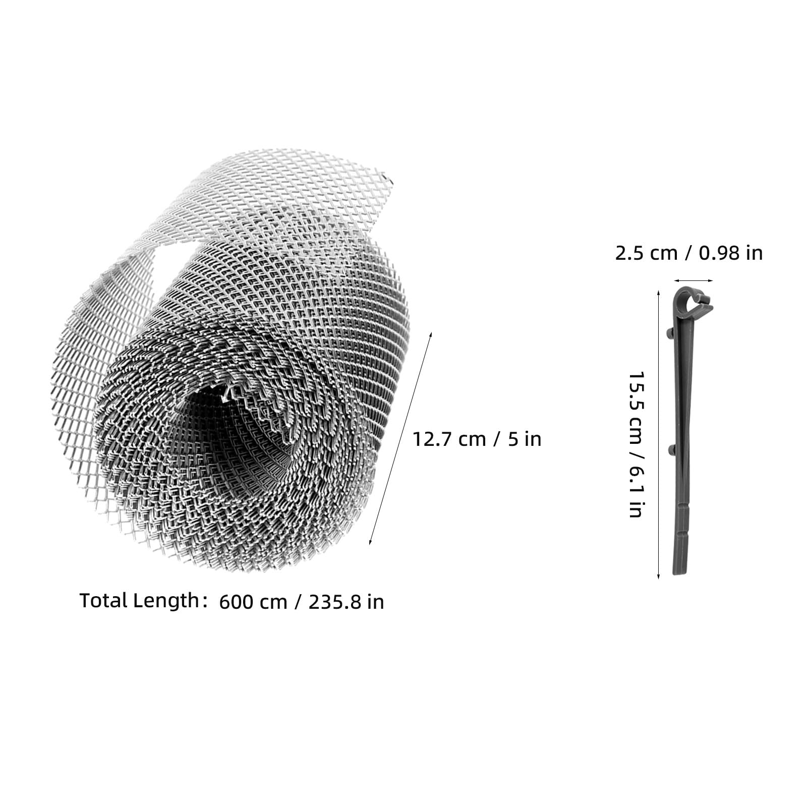 OUNONA 1 juego de protectores de canalones de 5'' x 19 pies,