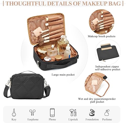 Miniatura 8 de Bolsa de viaje para mujer, bolsa de viaje acolchada para el hombro, bolsas de fin de semana con bolsa de aseo y compartimento para laptop, bolsa de