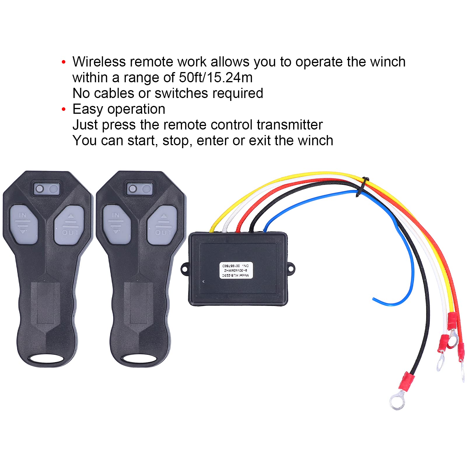Telecomando Wireless per Verricello 2 Pezzi 12V Sostituzione Elettrica per Camion ATV Universale