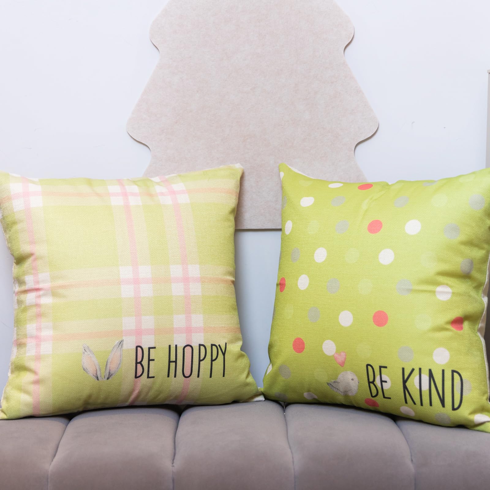 FEMMINA ROSSO Couch Throw Pillow Covers 18x18 Inch Spring Soft Pillow Covers for Sofa Living Room Pillow Cases (Dusty Green)