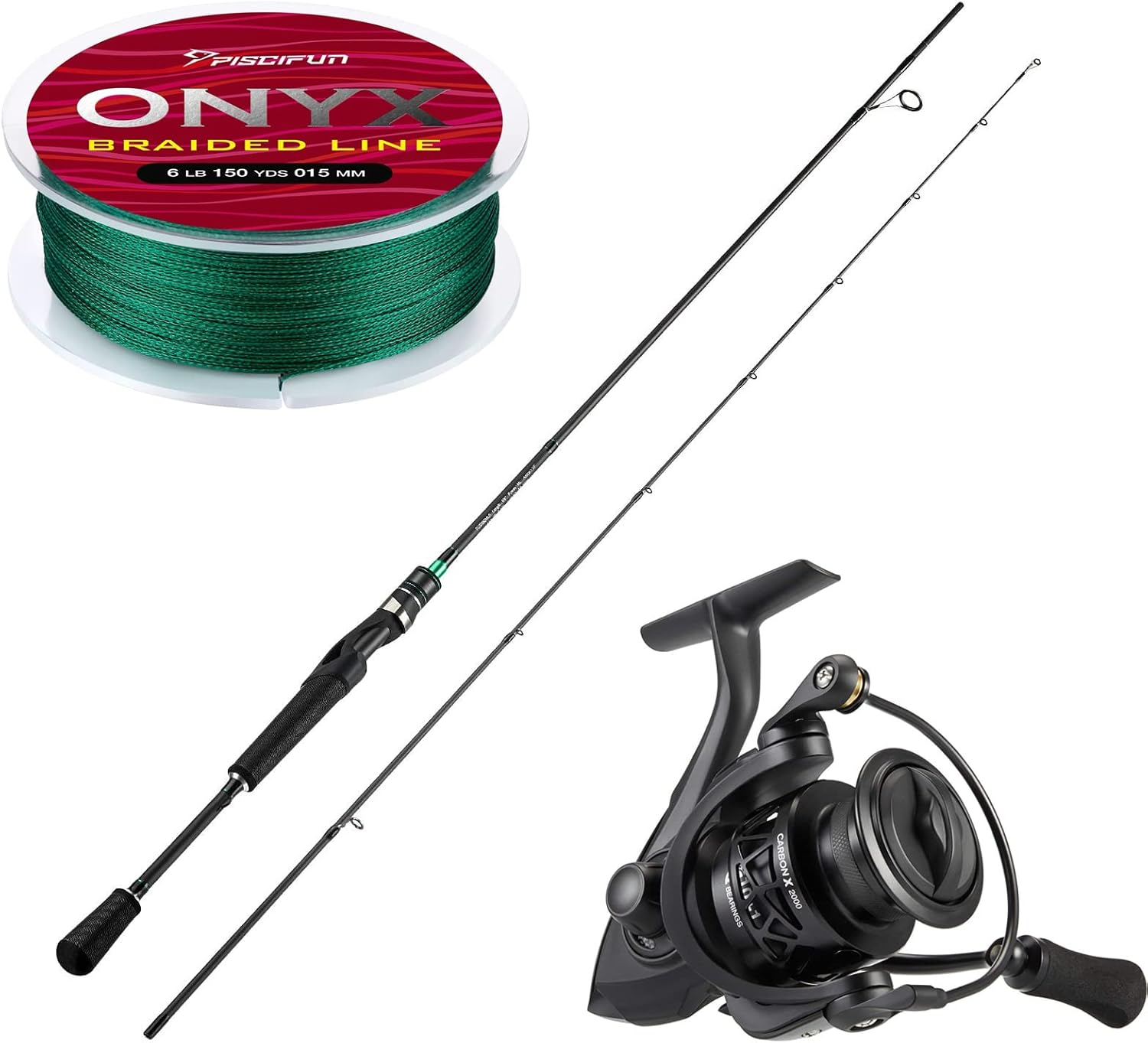 Piscifun Carbon X Spinning Reel, Onyx Braided Fishing Line