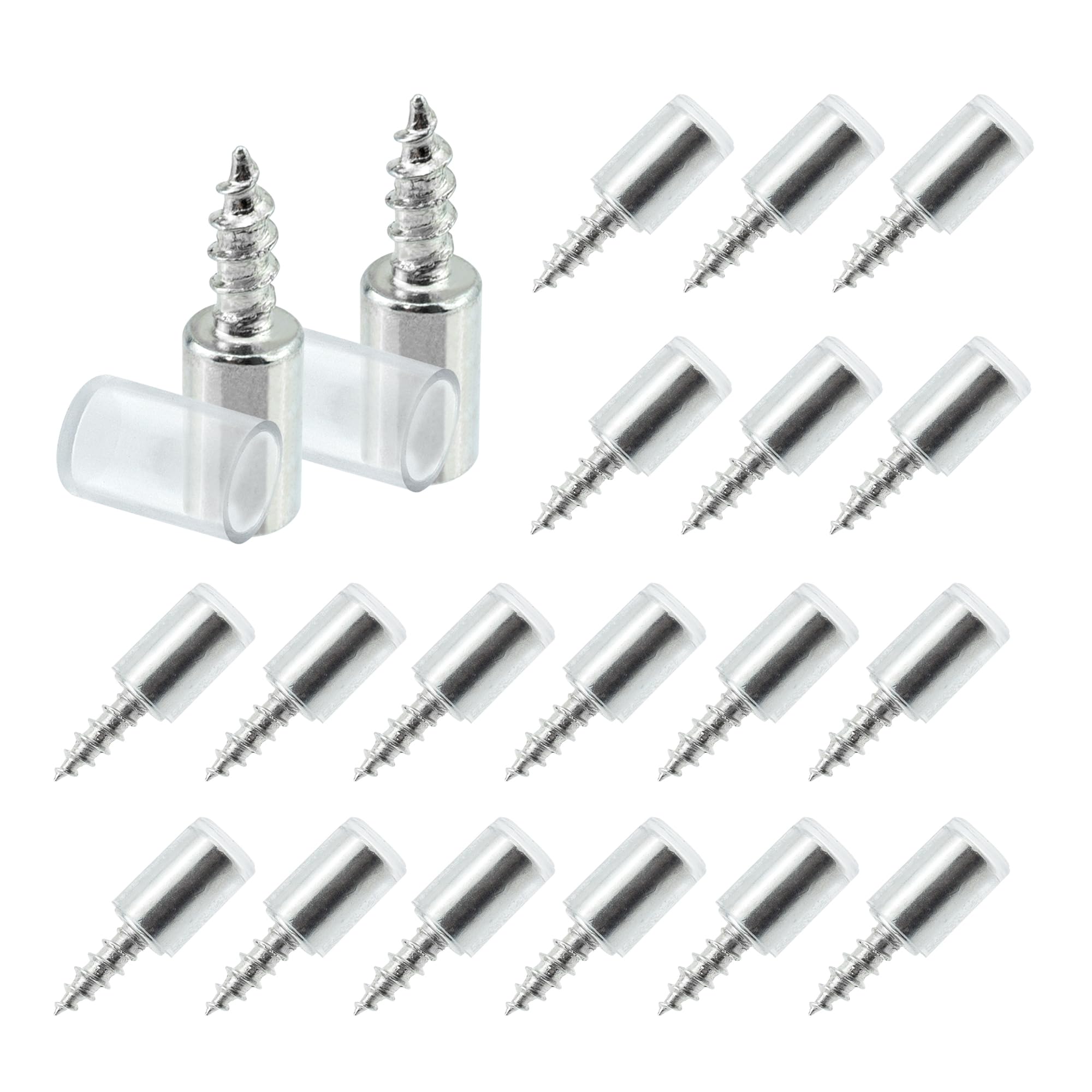 BlingKingdom 20 PCS Shelf Support Self-Tapping Screws with Non-Slip Sleeve, Glass Shelve Pins Clapboard Holder Screw Cabinet Laminate Bracket Support Pegs for Kitchen, Bookcases, Wardrobes-picture-17