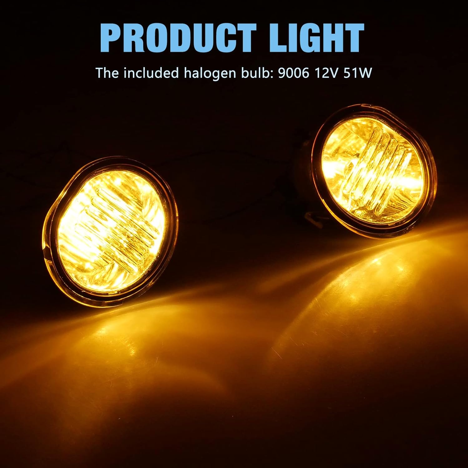 AUTOWIKI Fog Lights Fit For 03-08 Toyota Matrix (not fit 07-08 Matrix XRS), 2003-2008 Toyota Pontiac Vibe With Yellow Lens 2PCS