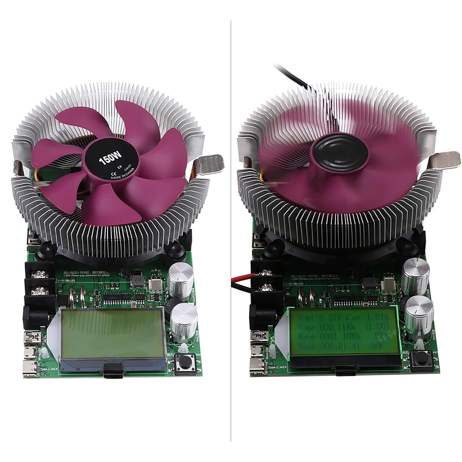 Battery Capacity Tester, USB Battery Load Tester Module, 185W 20A Adjustable Electronic Load