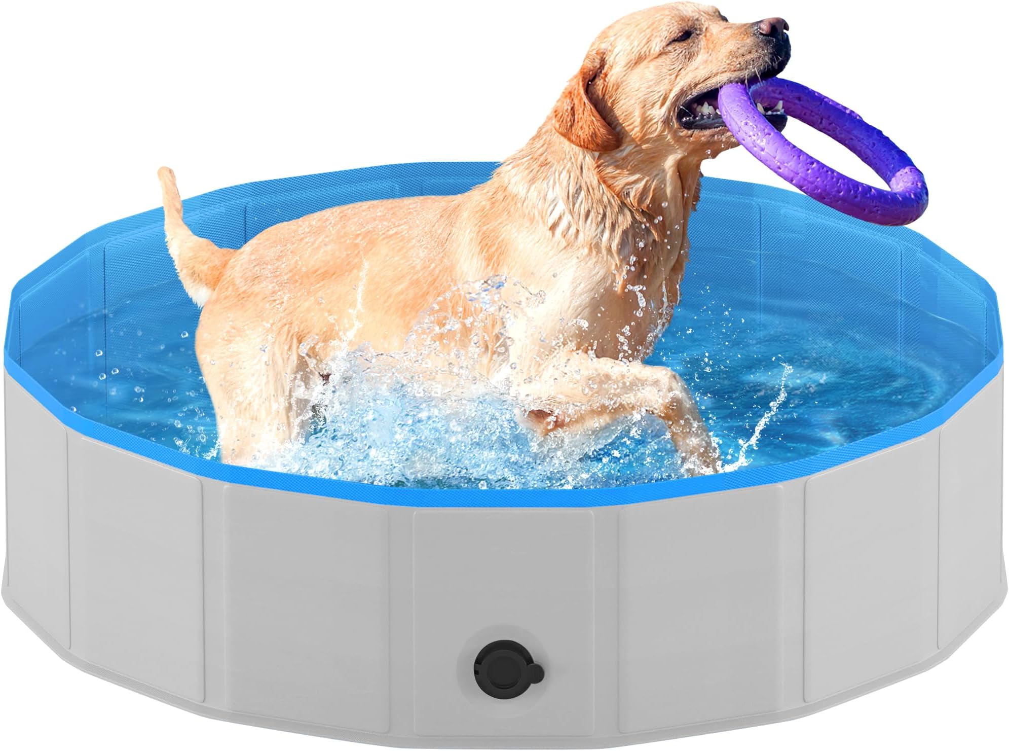 Niubya Portable Dog Pool, Foldable Pet Swimming Pool, Anti