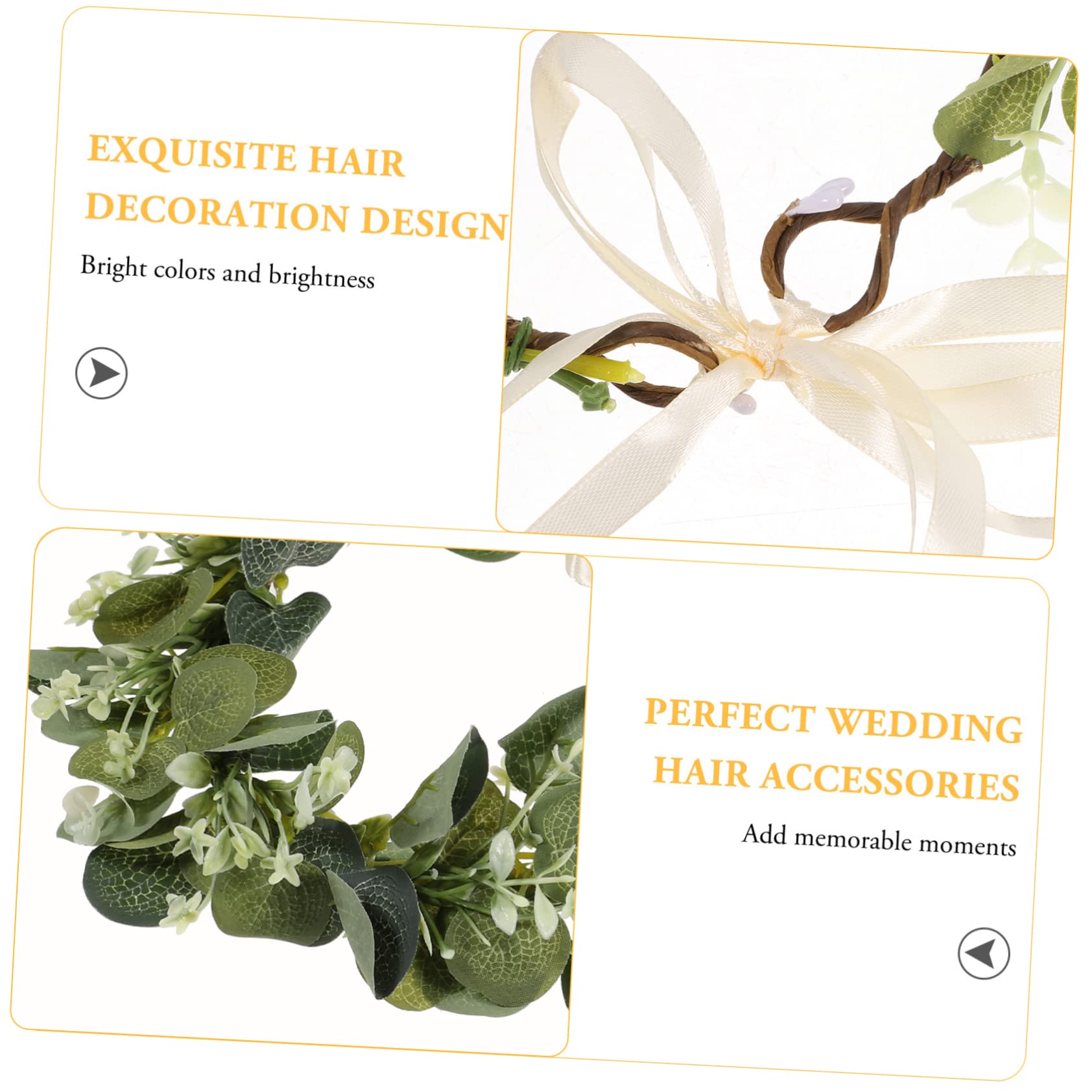 MAGICLULU 3 Stück Blumenkrone Stirnband Kunststoff S/m Blumenkranz Girlande Brautjungfer Hochzeit Fotografie Verstellbares Haarband