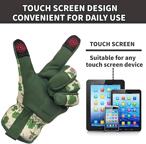 Miniatura 169 de Guantes de jardinería a prueba de espinas y pinchazos, con agarre, guantes de jardinería para mujeres, guantes de trabajo de cuero, regalos Guantes