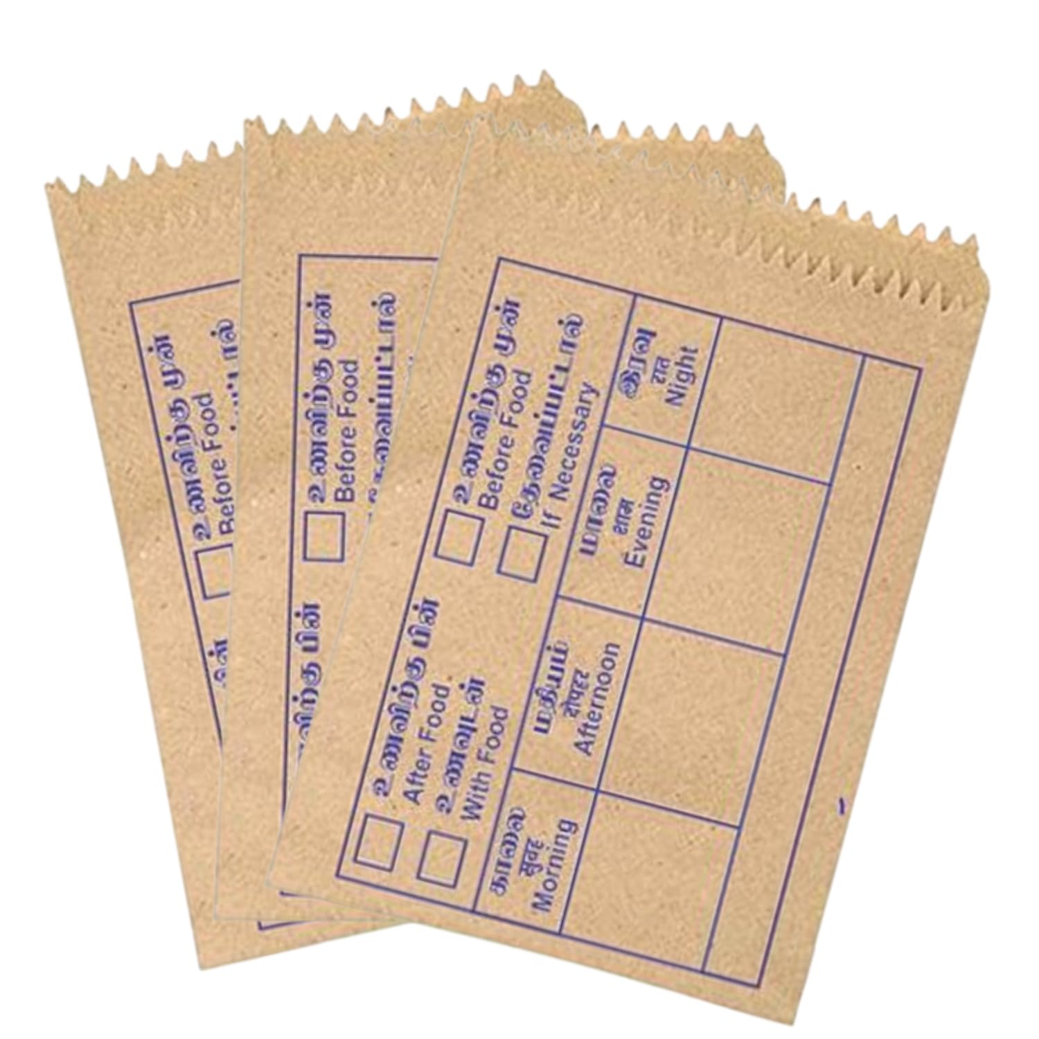 Brown Printed Medicine Cover | 45 GSM Disposable Paper Pouch for Pharmacy & Medical Stores | Eco Friendly | 500 Pieces (22x30 cm)-image-0