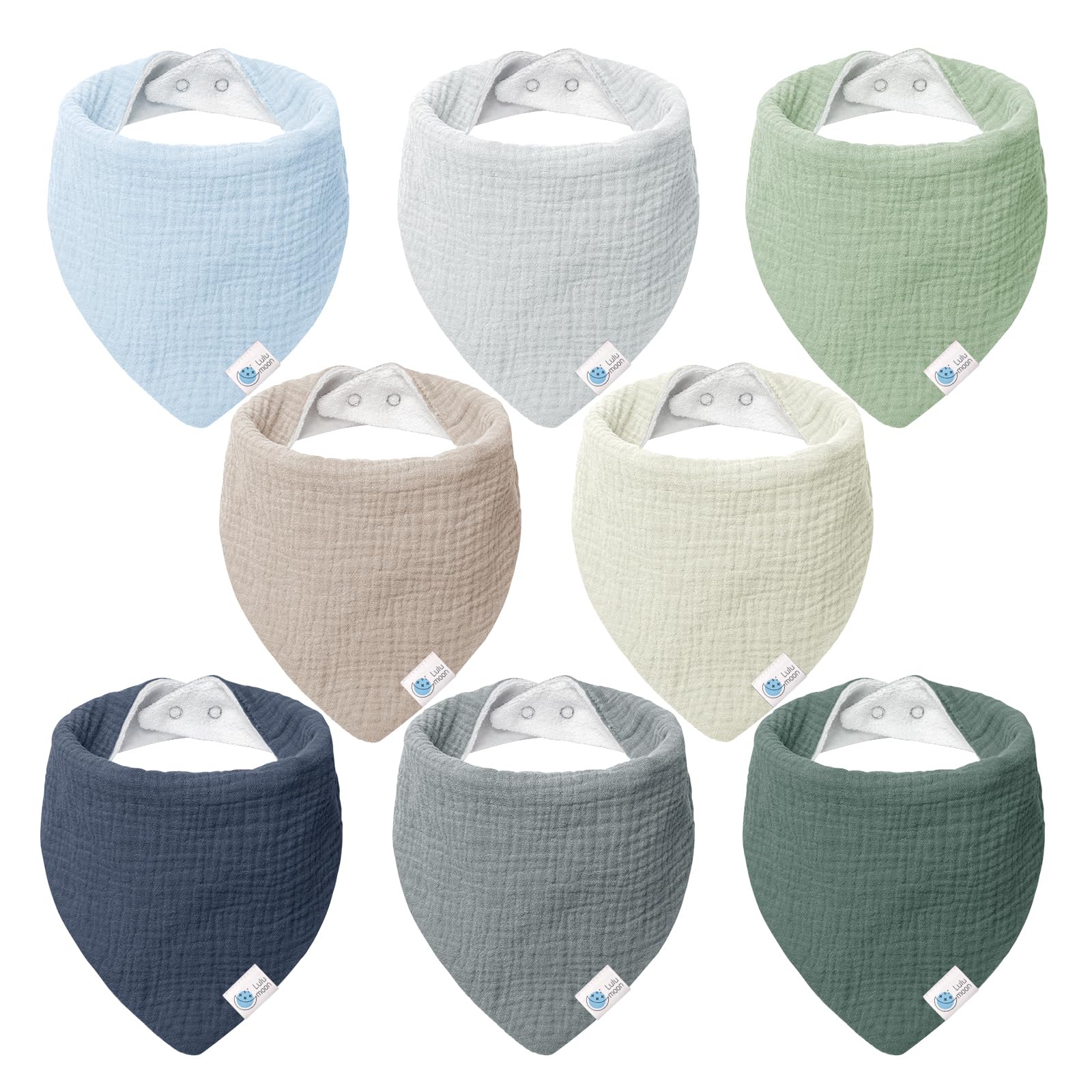lulumoon Sabberlätzchen Baby Musselin Dreieckstuch Baby für Junge und Mädchen