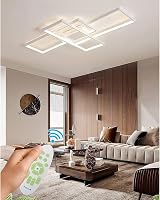WHLL Mennyezeti LED Lámpa 105 cm 72W - Távirányítós, Szabályozható Fényerő, 3000K-6500K Színhőmérséklet, Modern Geometriai Dizájn, Nappali, 7