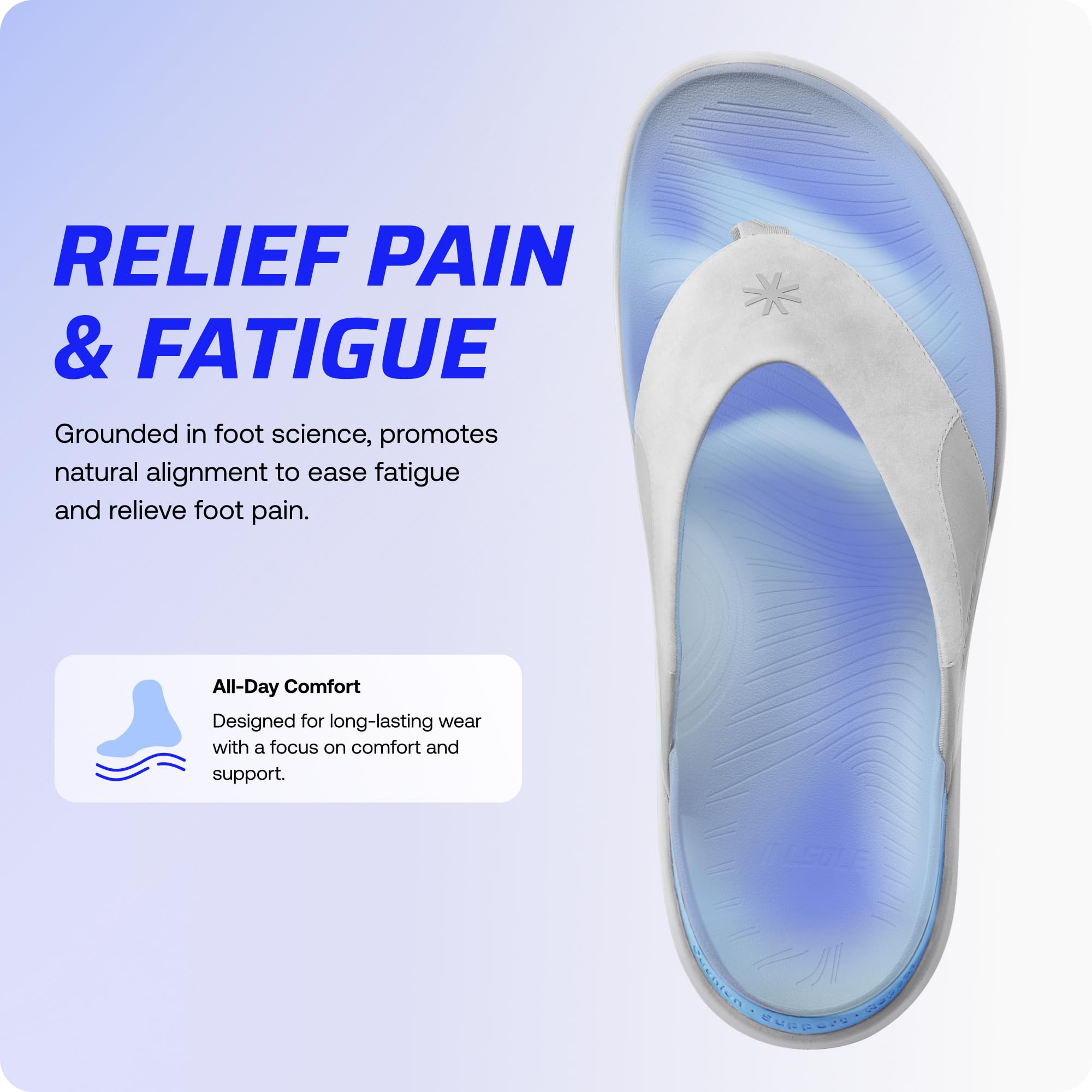 VALSOLE Sandali ortopedici resistenti per alleviare il dolore, per fascite plantare, supporto per arco plantare, infradito da uomo, pantofole ortopediche per piedi piatti, assorbono gli urti ad ogni