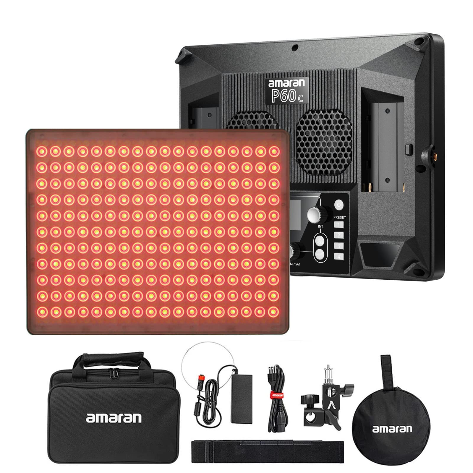 amaran P60C LEDライトセット Aputure Amaran P60c RGBWW LED Video Panel Light 60W Adjustable