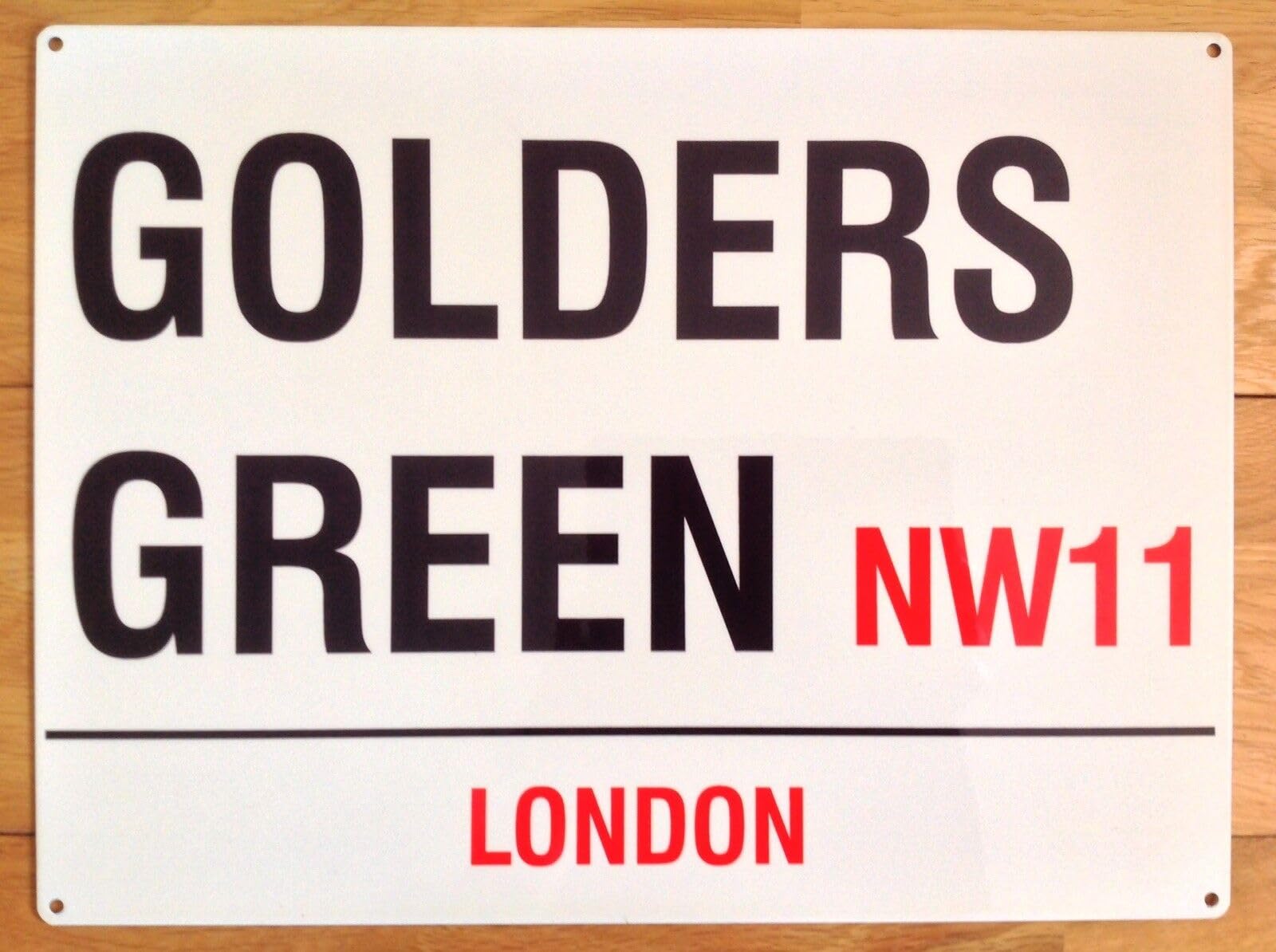 Yelacecca Tin Sign A38328 London Road Street Sign Metal Aluminium Golders Green Street Sign 8X12 Inches